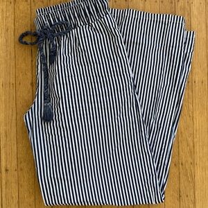 Edikted Navy and White Striped Pants